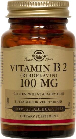 SOLGAR Vitamin B2 100mg 100 capsules