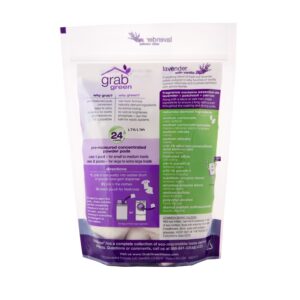 Grab Green 3-in-1 Laundry detergent Lavender w Vanilla 24 pouch - Image 3