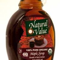 Natural Value 100% pure organic Maple Syrup A Grade 236ml