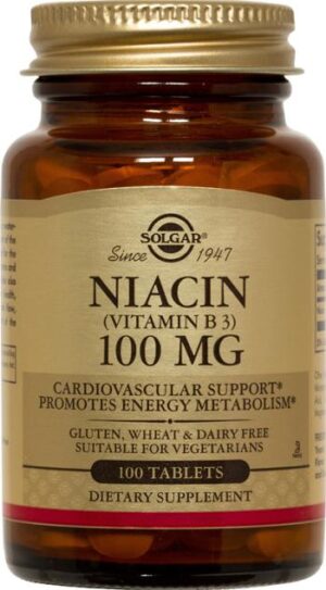 SOLGAR Niacin (Vitamin B3) 100mg 100 tablets