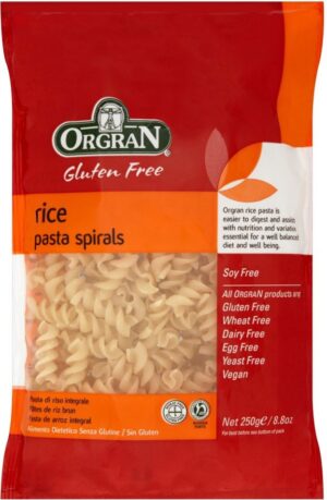 0013 ORGRAN RICE PASTA SPIRAL 250g