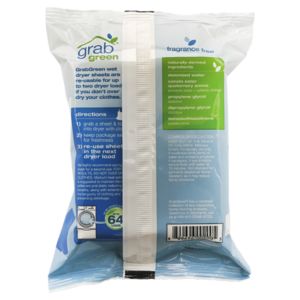 Grab Green Wet Dryer Sheets Fragrance Free 64 loads - Image 3
