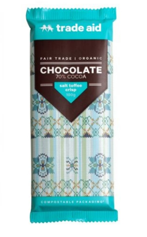 Trade Aid Chocolate Salt Toffee Crisp