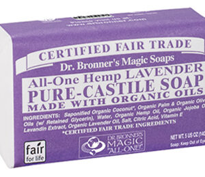 DR BRONNER LAVENDER BAR SOAP 140g