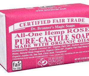 DR BRONNER ROSE BAR SOAP 140g