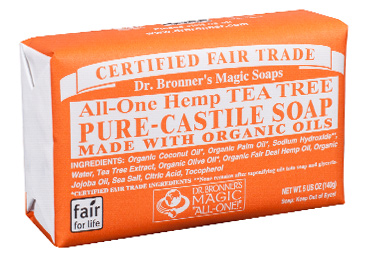 DR BRONNER TEA TREE BAR SOAP 140g