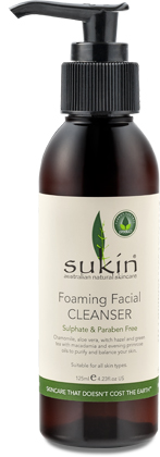 SUKIN FOAMING FACIAL CLEANSER PUMP 125ml