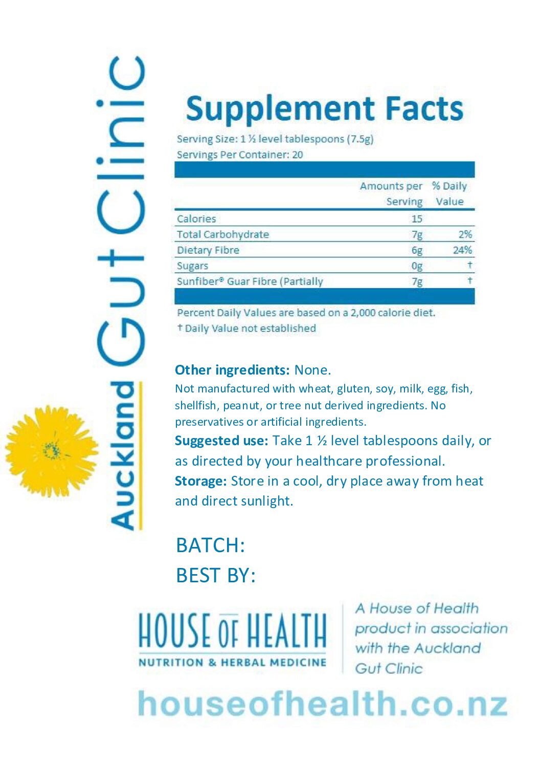 SunFiber®Partially Hydrolyzed Guar Gum (PHGG), Organic - Image 2